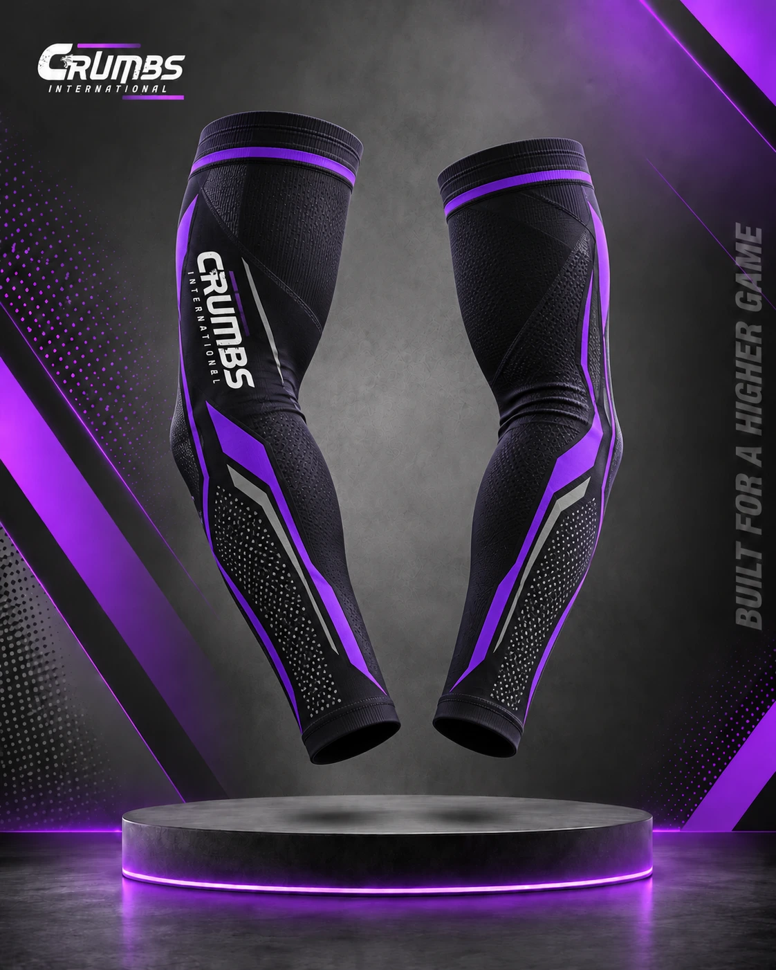 Custom Arm Compression Sleeves manufactured by Crumbs International