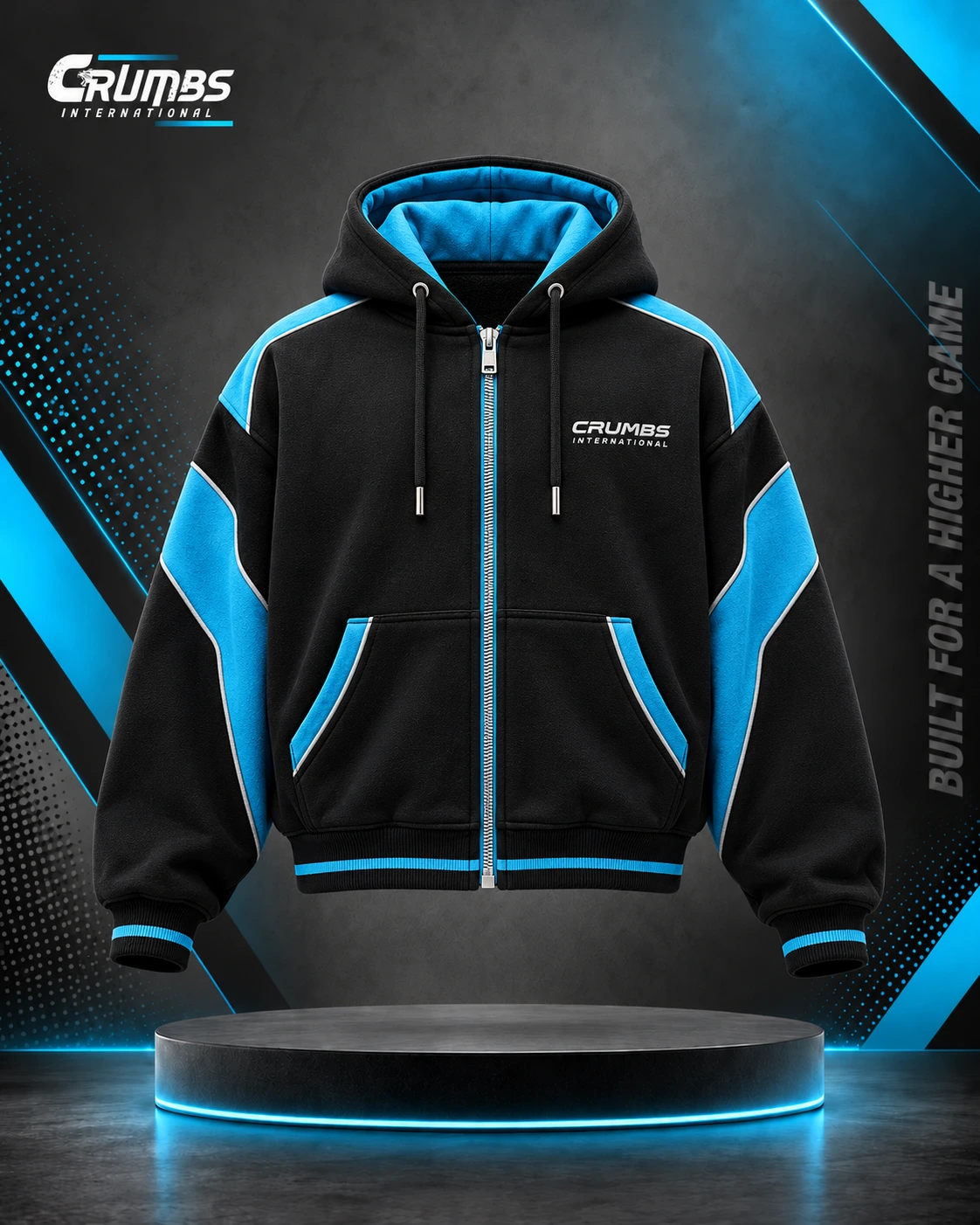 Boxy Fit Zip Hoodie