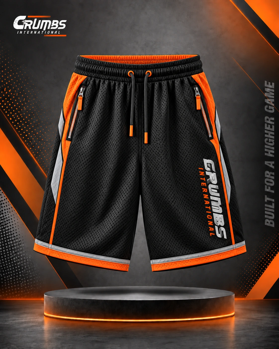 Zip Pocket Mesh Shorts