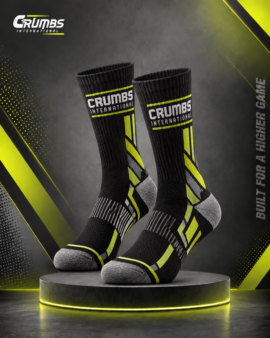 Custom Jacquard Logo Crew Socks