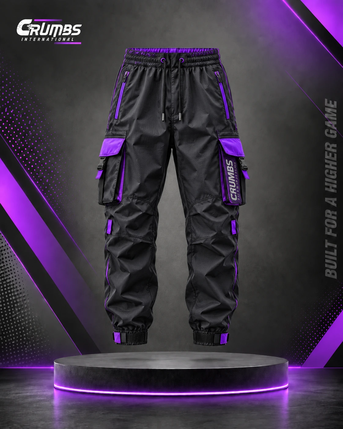 Nylon Cargo Joggers