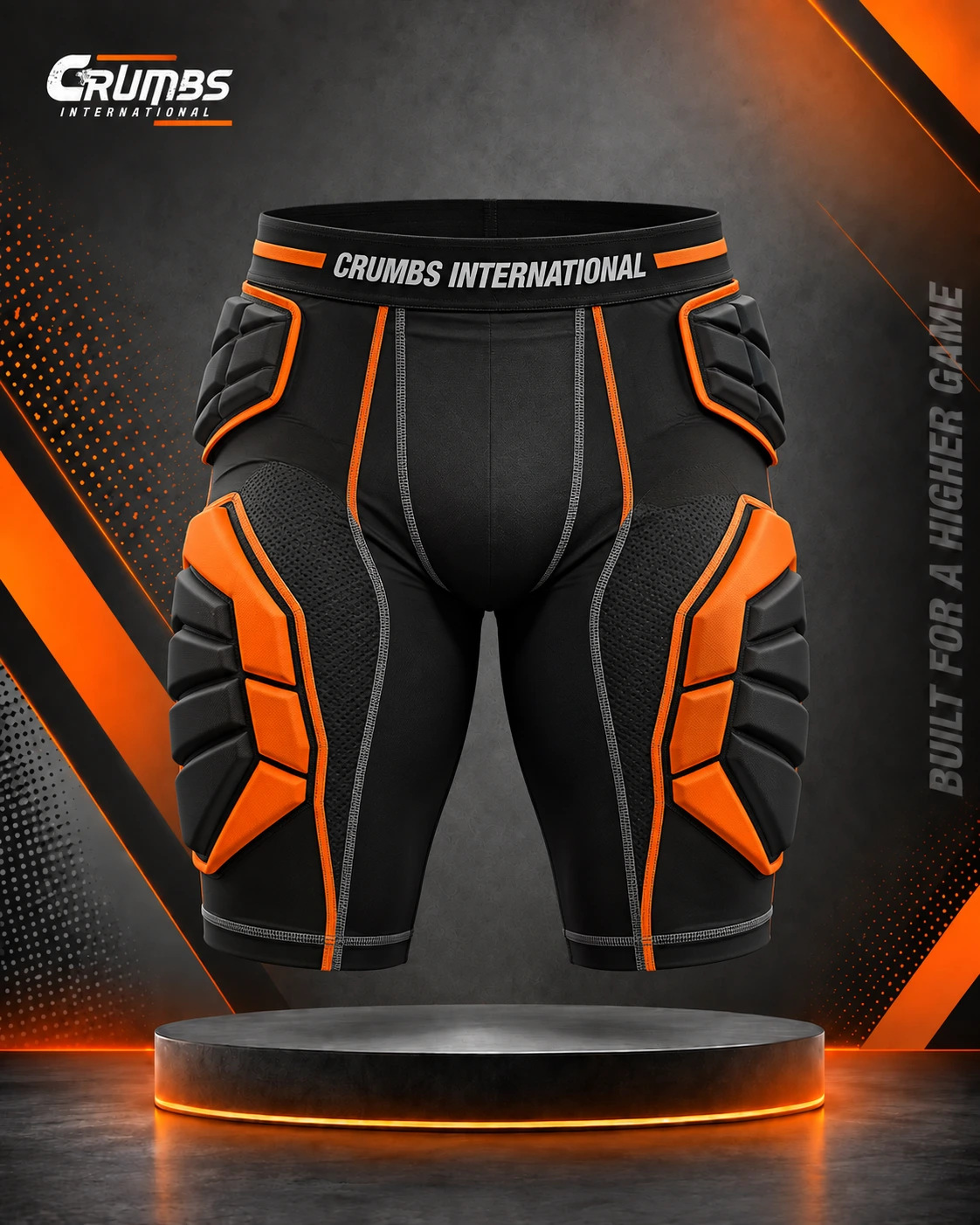 Padded Girdle American Football Compression Shorts
