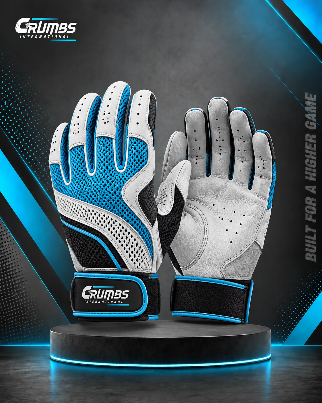 Ventilated Mesh-Back Baseball Batting Gloves