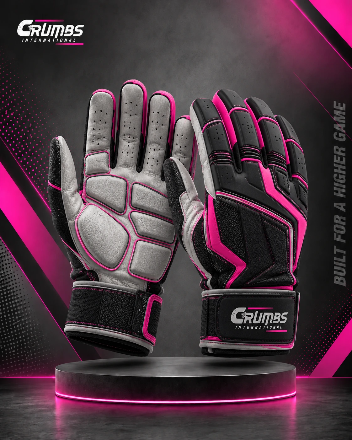Padded Palm Baseball Batting Gloves