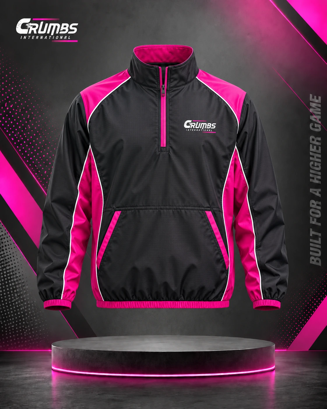 Half-Zip Pullover Baseball Cage Jacket