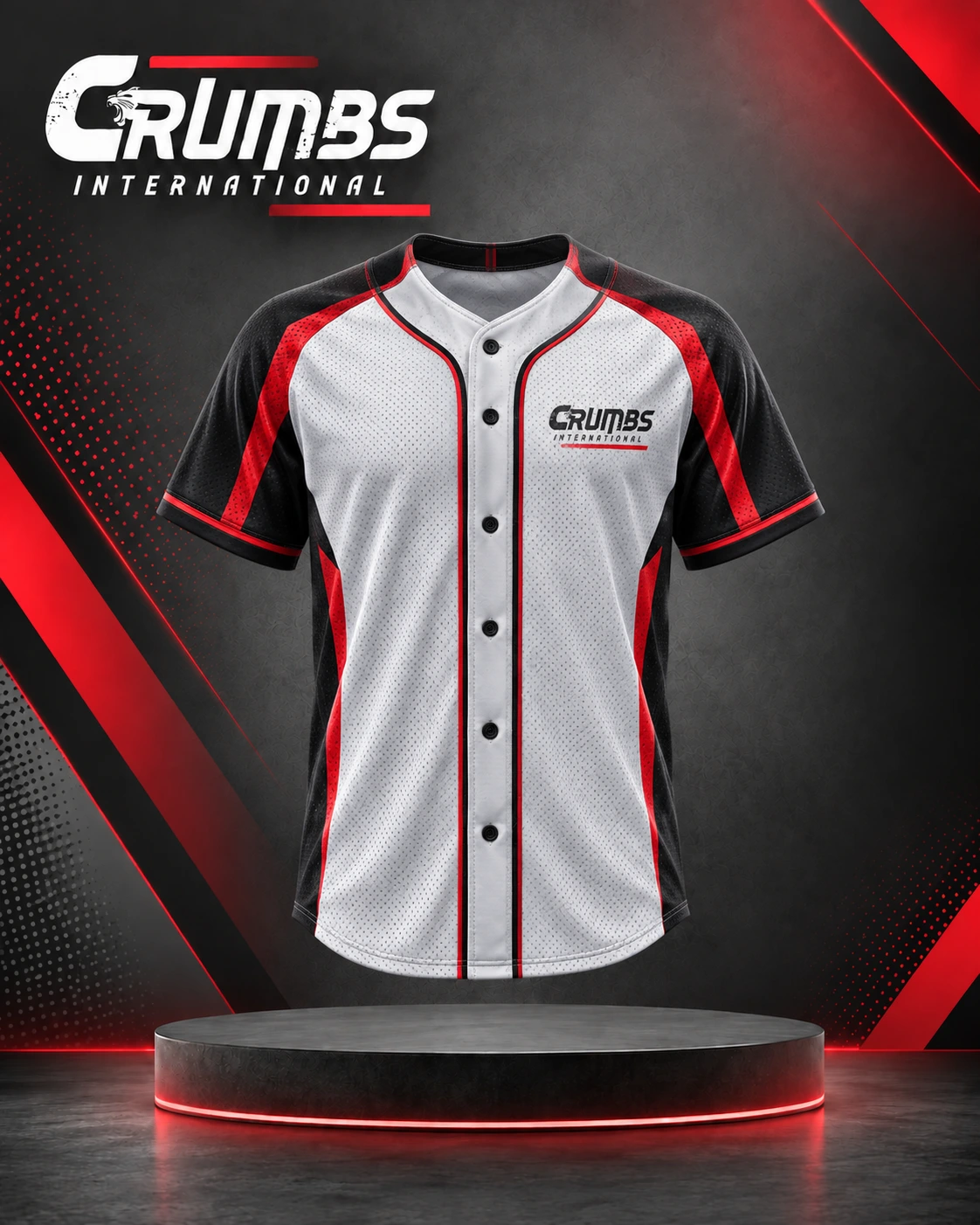 Moisture-Wicking Baseball Full Button Jersey
