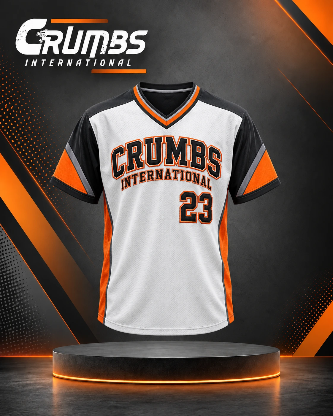 Pullover Tackle Twill Baseball V-Neck Jersey
