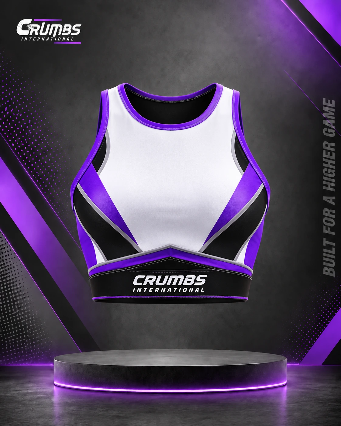 Custom Crop Cheer Shell Top manufactured by Crumbs International