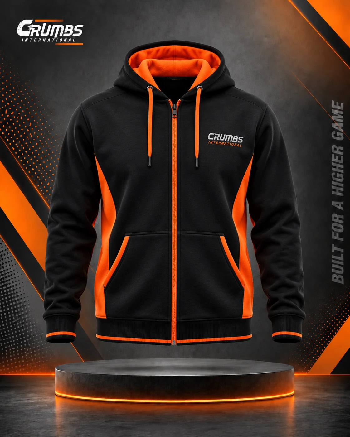 Zip-Up Soccer Team Hoodie