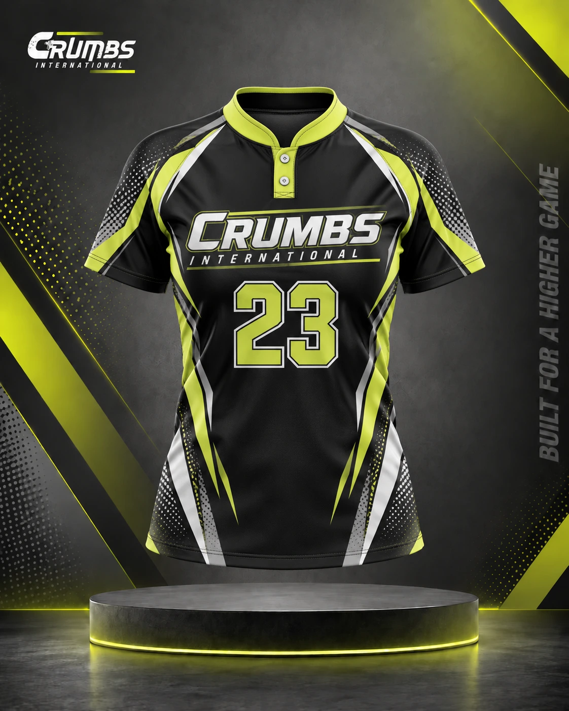 Sublimated Softball Two-Button Jersey